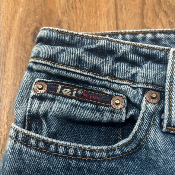 Vintage Y2K L.E.I. Dollar Bill Money Graffiti Airbrush Graphic Print Flare Jeans - Picture 5 of 9